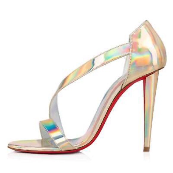 Christian Louboutin ASTRIDAL 100
Iridescent Patent Heels Sandals Shoes size 37 - Picture 4 of 10